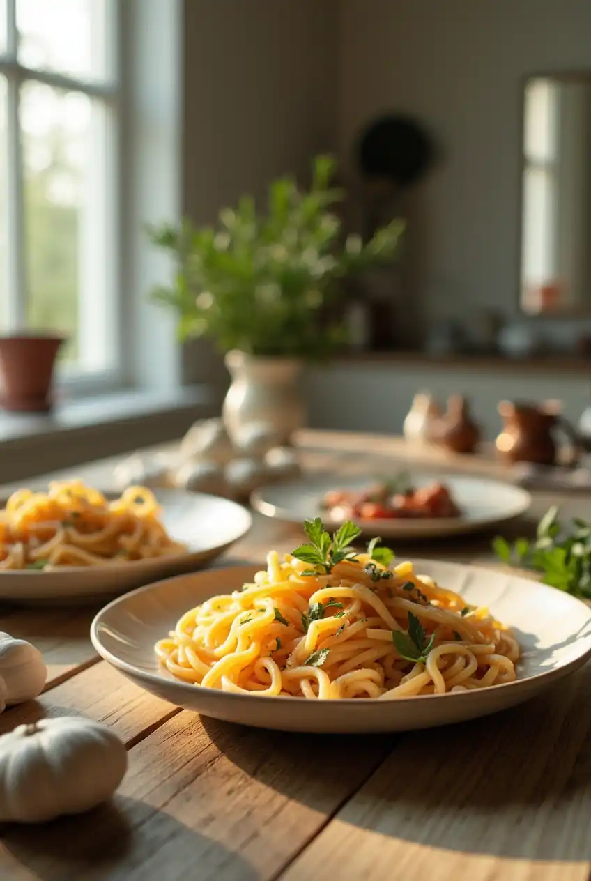 Cozy dinner for two featuring budget-friendly homemade meals on a kitchen table